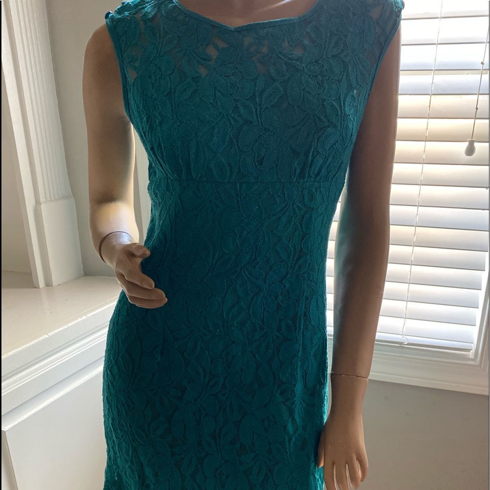 Teal Lace Dress